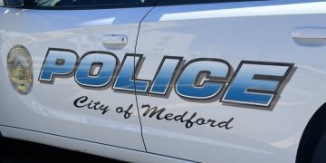 Medford Police Department responds to a bear sighting on Pinecroft Avenue