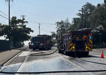 Fire crews responded to a structure fire near the Rogue Valley Country Club