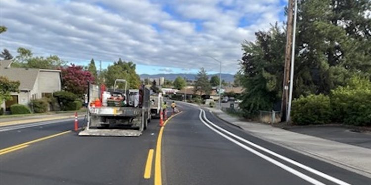 The Public Works department has completed road repairs on McAndrews Road between Crater Lake Avenue and Brookdale Avenue