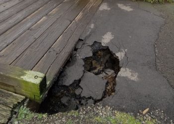 The Mill Pond Trestle on the Riverwalk will be closed until the path can be repaired, officials said