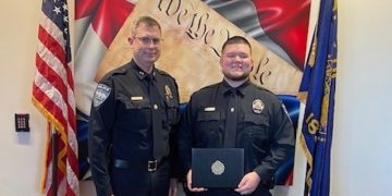 The Astoria Police Department congratulated Officer Michaelson on successfully completing the basic academy