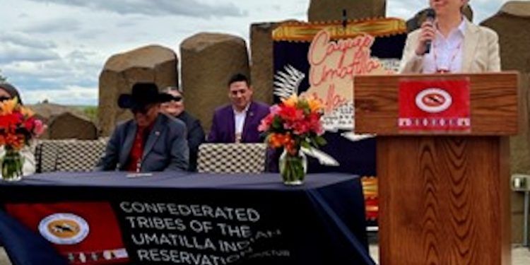 Gov. Kotek and First Lady Kotek Wilson visited the Confederated Tribes of the Umatilla Indian Reservation