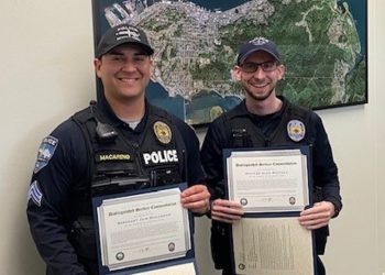 Sergeant Macareno and Officer Whitney were awarded the Distinguished Service Commendation for their heroic actions on January 30th, 2024