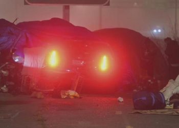 Close Call for Homeless Camp Residents After Car Crashes Into Tents in Northeast Portland